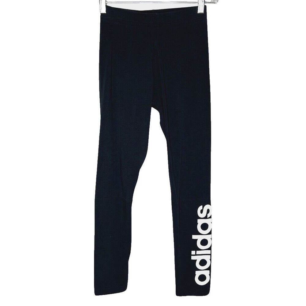 Adidas‎ Pants Women XS Black White Leggings Streetwear Casual Workout Athleisure